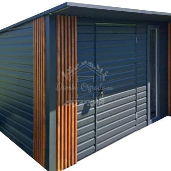 Ogłoszenie - Schowek - domek ogrodowy 3x3 - drzwi - okno - dekor z lameli - dach spad w tył ID1022