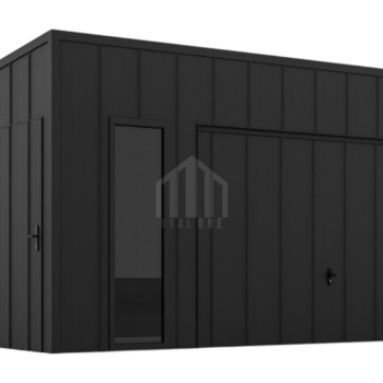 Ogłoszenie - Garaż blaszany 6x6 - brama uchylna - okno - drzwi - blacha na rąbek - dach spad w tył  SO166