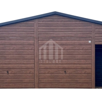 Ogłoszenie - Garaż blaszany 8x6 - 2x wiata - wnęka - brama uchylna - drzwi - 2x okno - drewnopodowny - dach dwuspadowy - rynny SO170