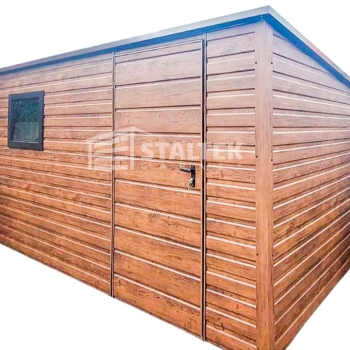 Ogłoszenie - Schowek - Domek Ogrodowy 3,5x2m Drzwi - Okno - Ciemny orzech - Drewnopodobny - Dach spad w tył ST142