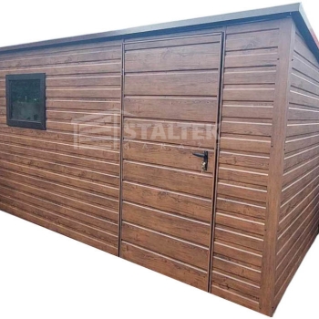 Ogłoszenie - Schowek - domek ogrodowy 3x2,5m - drzwi - okno - ciemny orzech - drewnopodobny - dach spad w tył ST148