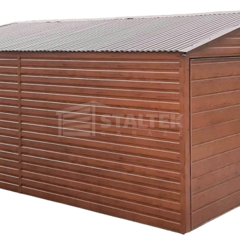 Ogłoszenie - Garaż blaszany 5x5 Brama uchylna drewnopodobny Dach dwuspadowy ST117