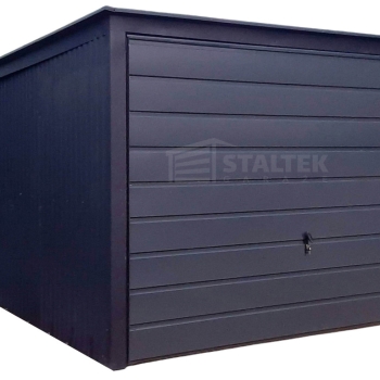 Ogłoszenie - Garaż blaszany 3x5 - Brama uchylna - antracyt - dach spad w tył ST122