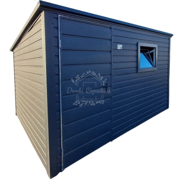 Ogłoszenie - Schowek - domek ogrodowy 3,5x2,5m - Drzwi - okno - antyracyt - dach spad w tył ID969