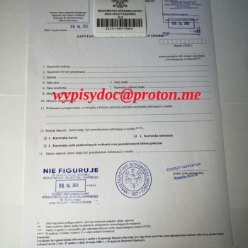 Ogłoszenie - Zaświadczenie O Niekaralności Pełne - Kraków - 380,00 zł