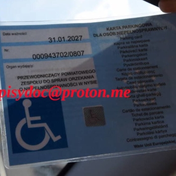 Ogłoszenie - !HIT! Karta parkingowa osoby niepełnosprawnej. Oryginał tylko u mnie! - 490,00 zł
