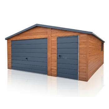 Ogłoszenie - Garaż Blaszany 5x6 Drewnopodobny Złoty Dąb Grafit Brama + Drzwi PRODUCENT