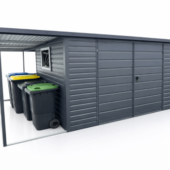 Ogłoszenie - Garaż Blaszany 5,5 × 4,5 m z Wiatami Nowoczesny Schowek + Wiata Śmietnikowa - Chełm - 7 100,00 zł