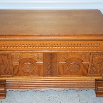 Ogłoszenie - skrzynia dębowa - jak nowa