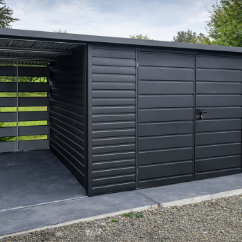 Ogłoszenie - Domek Ogrodowy Narzędziowy 6x4 z wiatą Ciemny Grafit MAT Producent - Suwałki - 6 800,00 zł