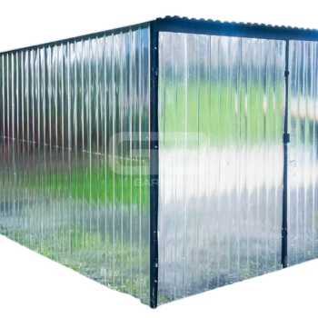 Ogłoszenie - Garaż Blaszany - 3x5m - Brama Dwuskrzydłowa - Ocynk - Dach spad w tył GB129