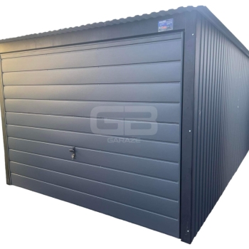 Ogłoszenie - Garaż blaszany 3x7 brama uchylna - okno PCV - antracyt Dach spad w tył GB160