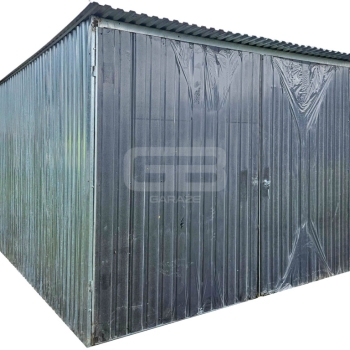 Ogłoszenie - Blaszany garaż 3×5 m II gat – garaż budowlany – wolnostojący – brama – dach spad w tył GB106