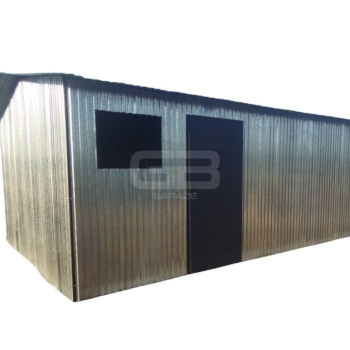 Ogłoszenie - Garaż blaszany 4x6 Brama + drzwi + otwór na okno - ocynk - dwuspad pod ocieplenie GB166