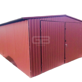 Ogłoszenie - Garaż blaszany 4x7 Brama Brąz Dach dwuspadowy - wolnostojący GB171