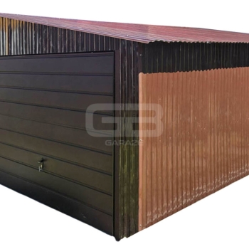 Ogłoszenie - Garaż blaszany 8x6m dwuspadowy 2x brama uchylna okno GB185