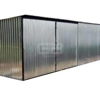 Ogłoszenie - GARAŻ BLASZANY RZĄD 17,5m x 5m - spad tył 4x Brama ocynk GB188
