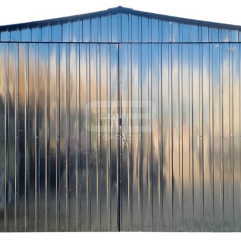 Ogłoszenie - Garaż blaszny 5x6m - brama dwuskrzydłowa - ocynk - dach dwuspadowy GB189