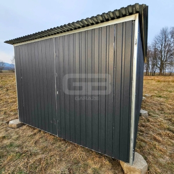 Ogłoszenie - Blaszak 3×5 m II gat – garaż na budowę – konstrukcja wolnostojąca – brama – spad dachu do tyłu GB101 - Gniezno - 1 890,00 zł