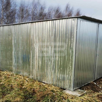 Ogłoszenie - Blaszany garaż 3×5 m II gat. – garaż budowlany – wolnostojący – brama – dach spad w tył GB109