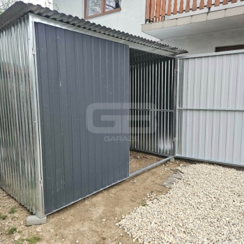 Ogłoszenie - Garaż blaszany 3x5m II gat - blaszak na budowę - wolnostojący - brama - dach spad w tył GB121