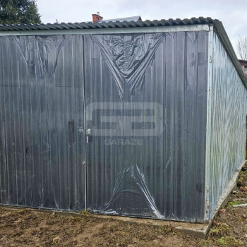 Ogłoszenie - Garaż blaszany 3x5m II gat. - blaszak na budowę - wolnostojący - brama - dach spad w tył GB126