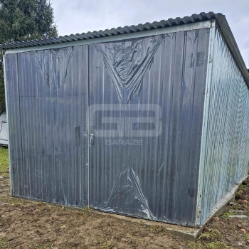 Ogłoszenie - Garaż blaszany 3×5 m II klasa – na budowę – wolnostojący – brama wjazdowa – spad dachu w tył GB119