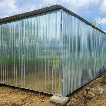 Ogłoszenie - Garaż blaszany 3×5 m II klasa – na budowę – wolnostojący – brama wjazdowa – spad dachu w tył GB118