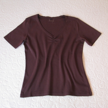 Ogłoszenie - Brązowa koszulka, bluzka z krótkim rękawem, T-shirt, rozm. 42 / L - Kraków - 18,00 zł