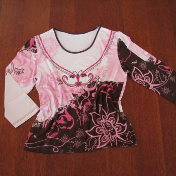 Ogłoszenie - Koszulka damska, bluzka z rękawem 3/4, rozm. M / L cekiny, koraliki - Kraków - 26,00 zł