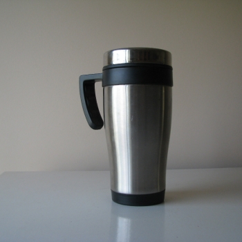 Ogłoszenie - Stalowy kubek termiczny z pokrywką 0,4 l