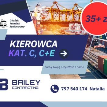 Ogłoszenie - Kierowca Ciągnika w Porcie Gdańsk kat. C, C+E