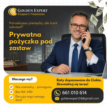 Ogłoszenie - POŻYCZKI POD ZASTAW NIERUCHOMOŚCI dla firm i spółek bez BIK i KRD