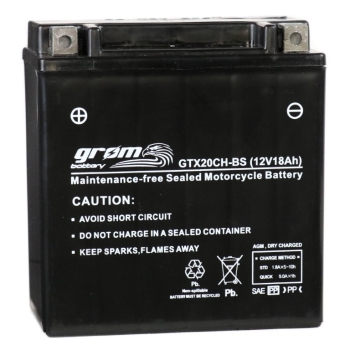 Ogłoszenie - Akumulator motocyklowy GROM GTX20CH-BS YTX20CH-BS 12V 18Ah 270A L+ - Podkarpackie - 240,00 zł