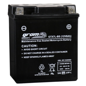 Ogłoszenie - Akumulator motocyklowy GROM GTX7L-BS YTX7L-BS 12V 6Ah 120A P+ - Podkarpackie - 125,00 zł
