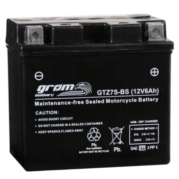Ogłoszenie - Akumulator motocyklowy GROM GTZ7S-BS YTZ7S-BS 12V 6Ah 120A P+