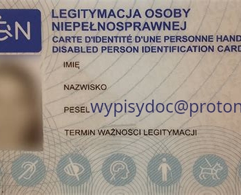 Ogłoszenie - Legitymacja Osoby Niepełnosprawnej