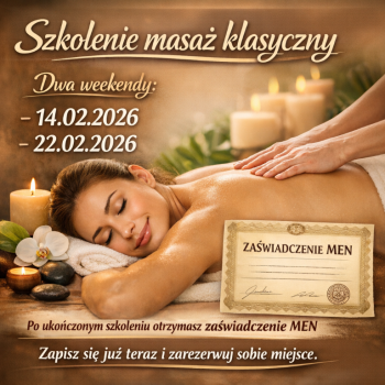 Ogłoszenie - Profesjonakne szkolenie z masażu klasycznego