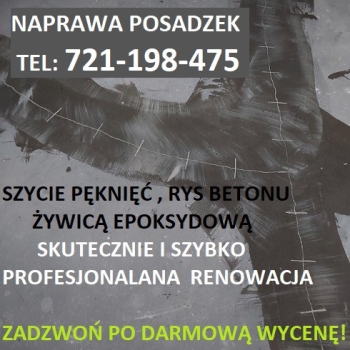 Ogłoszenie - NAPRAWA PĘKNIĘĆ POSADZEK / RENOWACJA WYLEWEK KRUSZĄCYCH SIĘ / SZLIFOWANIE GARBÓW / SZYCIE RYS JASTRYCHU ŻYWICĄ