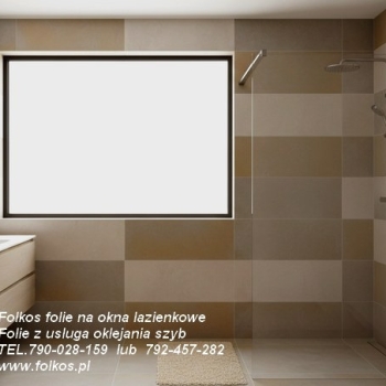 Ogłoszenie - Okno w łazience -czym zasłonić okno łazienkowe ? Folkos folie prywatyzujące na okna łazienkowe, kabiny prysznicowe Wawa