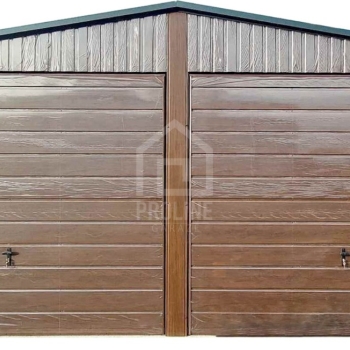 Ogłoszenie - Garaż Blaszany 6,5X8 - 2X Brama Uchylna  – Drewnopodobny - Rynny - Dwuspad  PLG227