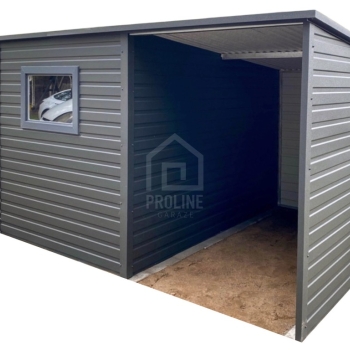 Ogłoszenie - Domek ogrodowy - schowek - 2,5x2,5m – wiata 1,5x2,5m - drzwi – okno -  antracyt - dach spad w tył PLG234 - Oświęcim - 5 400,00 zł