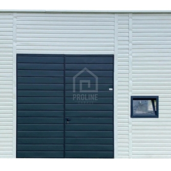 Ogłoszenie - Hala Garaż blaszany 6x6 – brama – okno – drzwi - biały – dach spad w tył PLG244