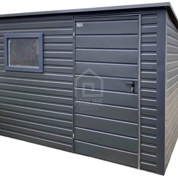 Ogłoszenie - Schowek – domek ogrodowy 2,8×2 – drzwi – okno - antracyt – dach spad w tył PLG246 - Skierniewice - 3 990,00 zł