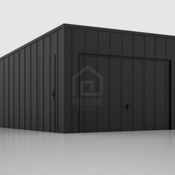 Ogłoszenie - Garaż blaszany 3,5x5m - brama uchylna - drzwi - blacha na rąbek - dach spad w tył PLG208 - Warszawa - 8 500,00 zł