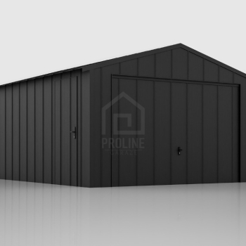 Ogłoszenie - Garaż blaszany 4x5m - brama uchylna - drzwi - blacha na rąbek - dach dwuspadowy PLG209