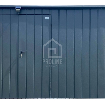 Ogłoszenie - Schowek - domek ogrodowy 5x2m - wiata 0,5m - brama dwuskrzydłowa - okno - antracyt - dach spad w tył PLG207 - Opole - 5 800,00 zł