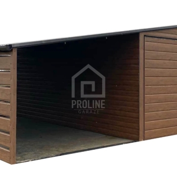 Ogłoszenie - Garaż blaszany 6x6m - wiata 3m - 2x Brama -  drewnopodobny Dach dwuspadowy - rynny PLG199 - Bochnia - 19 200,00 zł