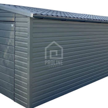 Ogłoszenie - Garaż blaszany 4x6m - wiata 1m - brama - drzwi - okno  - antracyt - rynna - dach dwuspadowy - blachodachówka PLG201 - Włocławek - 13 350,00 zł