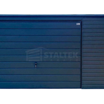 Ogłoszenie - Garaż blaszany 5x6m - wiata 1m - brama - antracyt - dach spad w tył ST194